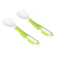 thumbnail image 3 of Baby Utensils Set, First Training Silicone Easy Grip Rounded Tip Baby Fork Spoon Set  for Self Feeding for Infant Blue,Pink,Green, 3 of 7