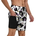 thumbnail image 2 of Daiia Daisies Flowers Mens Swim Trunks Swim Shorts Quick Dry Swim Shorts with Mesh Lining Pockets-Small, 2 of 9