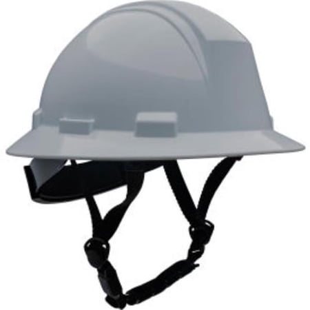PIP Industries B3186728 Kilimanjaro Full Brim Safety 4-Point Textile Non-Vented Helmet, Gray