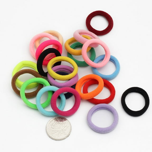 LOLIPPYY 200Pcs Elastic Hair Ties Rubber Bands Metal Free Ponytail Holders for Braiding and Hairdos