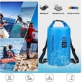 thumbnail image 5 of Waterproof Dry Bag,10L Dry Bag, Roll Top Waterproof Backpack with 500D PVC Material for Travel, Swimming, Boating, Rafting, Durable 500D PVC, 2 Straps, 5 of 5