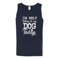 thumbnail image 2 of Wild Bobby I'm Only Talking to My Dog Today Dog Lover Men Graphic Tank Top, Navy, XX-Large, 2 of 5