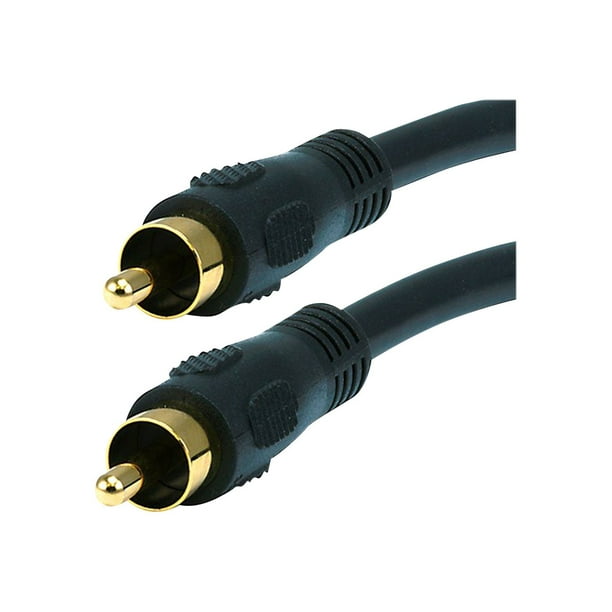 Monoprice Audio/Video Coaxial Cable 25 Feet Black RCA Male/Male RG59U 75ohm (for S/PDIF