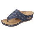 thumbnail image 1 of IUJSOY Womens Orthotic Slides Walking Thong Sandals Retro Rhinestone Flip Flops Summer Slip on Shoes, 1 of 9