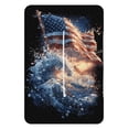 thumbnail image 3 of American Flag Ocean Wave Power Surge Picnic Blanket Waterproof Outdoor Beach Blanket Hand-held Pad Suitable for Travel, Camping, Beach, Family Gatherings, 3 of 8