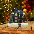 thumbnail image 4 of casa de Navidad llevó de luz cálida de nieve Soledad Casa de miniaturas de resina, 4 of 10
