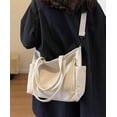 thumbnail image 6 of CoCoMangos Corduroy Tote Bag Unisex Winter Fall Retro Fashion Hobo Crossbody Bag Adjustable Strap Shoulder Bag Purse, 6 of 6