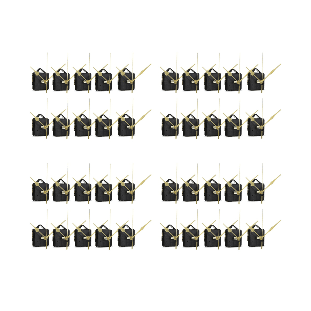 40Pcs DIY Silent Movement Spindle Hands Wall Quartz Clock Movement Mechanism Repair Tools Part Clock Kit