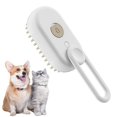 thumbnail image 1 of Cepillo de vapor para gatos, recargable con mango, herramienta de aseo autolimpiante, para gatos y perros, cepillo de vapor para gatos 3 en 1 (blanco), 1 of 5