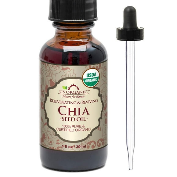 Aceite Virgen de Semilla de Chía Orgánico USDA Natural y Nutritivo para Piel y Cabello 30ml para Cos