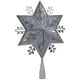 Northlight 10" Silver Flocon de Neige Éclairé Arbre de Noël Topper - Lumières Bleues – image 4 sur 6