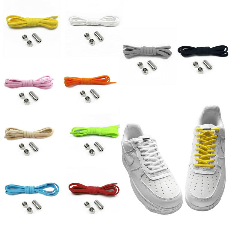 Oval No Tie Lock Shoelaces Elastic Shoe Laces String For Kids Adults  Sneakers