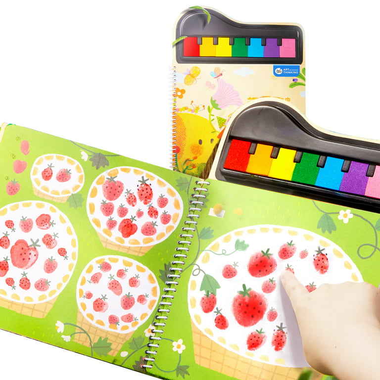 Finger Painting Kit, 12 Colors Finger Painting With Book, Washable And  Whimsical Finger Paint Tool Set For Children Ages 4-8