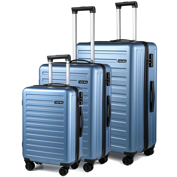 TydeCkare Luggage Sets 3 Piece (20/24/28) ABS+PC Suitcase Hardshell ...