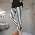 thumbnail image 4 of Guluxicc Leggings for Women Stretch Tummy Control High Rise Yoga Pants Halloween Striped Leggings, 4 of 7