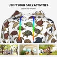 thumbnail image 4 of Lsque Various Turtle Pattern Casual Women's Hoodie,Hooded Sweatshirt with Kangaroo Pocket,Pullover Hoodie with Eye-catching Drawstrings-XX-Large, 4 of 7