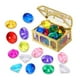 thumbnail image 1 of Caja del tesoro con diamantes de buceo, juego de entrenamiento para piscina infantil, pirata, tesoro de buceo, juguete de bricolaje, joyería, tesoro de plástico, imitación de diamante de cristal., 1 of 6