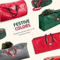 thumbnail image 4 of Christmas Tree Storage Bag Tall Christmas Trees- Reinforced Carry Handles, Dual Zippered Storage Containers - Waterproof Xmas Tree Bag Protects from Dust, Moisture Insect 1 Piece Green, 4 of 6