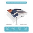 thumbnail image 5 of Navy Blue Burnt Orange Twin XL Size Down Alternative Comforter, Lightweight Comforter Quilt Bedding Set with Pillow Shams Botanical Abstract Palm Leaf All Seasons Bed Comforter Duvet Insert 68"x98", 5 of 7