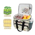 thumbnail image 2 of FORMRS Insulated Cooler Bag 24 Cans Capacity Soft Leakproof Lunch Box with Side Pockets, Purple Birds Teapots, 2 of 7