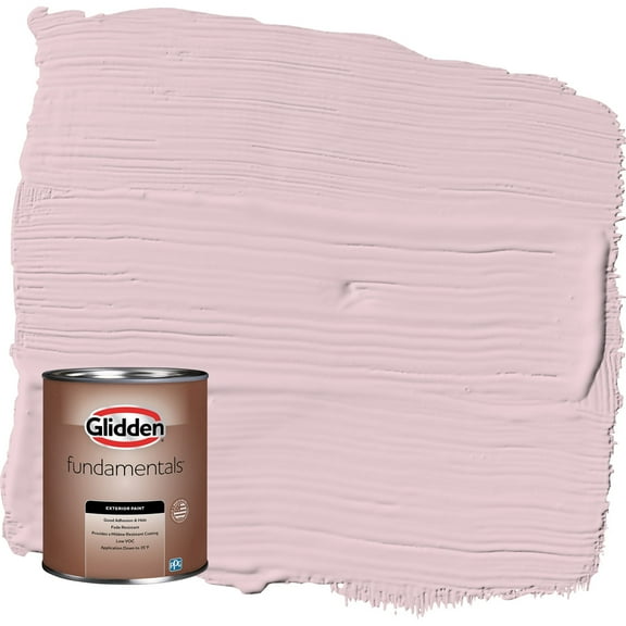 Glidden Fundamentals Rose Cloud / Pink Satin Exterior Paint, 1 Quart