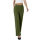 thumbnail image 5 of Pincandy Women's Solid Color Gabardine Pants - Elastic Waist with Unique Leg Line Design, Loose Fit with Side Pockets, Ideal for Casual & Active Lifestyles, 5 of 7