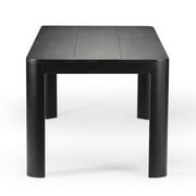 Plank+Beam Contour 72 Dining Table, Solid Wood Table for 6,Rectangular Table, Black
