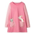 thumbnail image 1 of AAMILIFE Little Maven Robe Décontractée pour Bébés Filles Automne Rose Jolies Robes à Motif pour Enfants Mignonne et Confortable Vêtements pour Enfants 2-9 Ans, 1 of 2