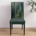 thumbnail image 4 of Stretch Dining Chair Covers Set of 4, Summer Forest Pine Trees Green Black Removable Dining Chair Protector Slipcovers for Kitchen Party Restaurant, 4 of 6