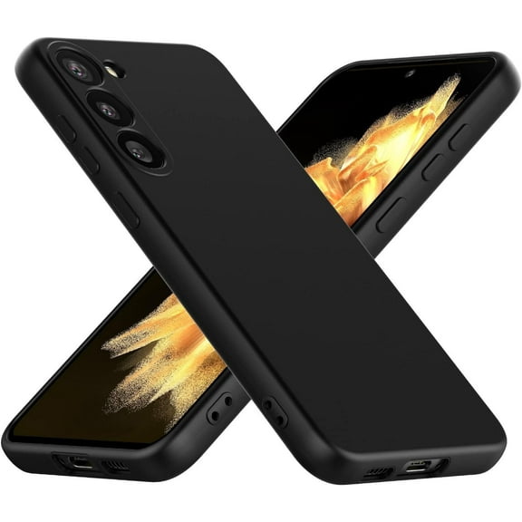 Case for Samsung Galaxy S23 6.1 Inch, Thin TPU with Camera Protection Soft Interior Slim Phone Case for Galaxy S23 2023 - Black