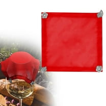 Wine Glass Covers,2 PCS Weighted Breathable Portable Veils Covers Wine Glass Covers to Keep Bugs Out Drinking Glasses Protect Cover Reusable Drink Tops for Picnics and Outdoor Dinners,Red