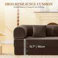 thumbnail image 4 of ATHOPE 78.7" Folding Convertible Sofa Bed, Oversized Corduroy Upholstered Boneless Couch, Loveseat Sleeper with Pull Out Bed, Floor Sofa Modular Futon Couch for Living Room Bedroom Lounge, Coffee, 4 of 13