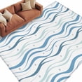thumbnail image 6 of Blue Stripes Area Rug 5x8 Washable Rug Non Slip Modern Gradient Abstract Ocean Waves Lines Large Area Rug Soft Stainresistant Indoor Floor Carpet for Living Room Bedroom Home Office Dining Room, 6 of 8