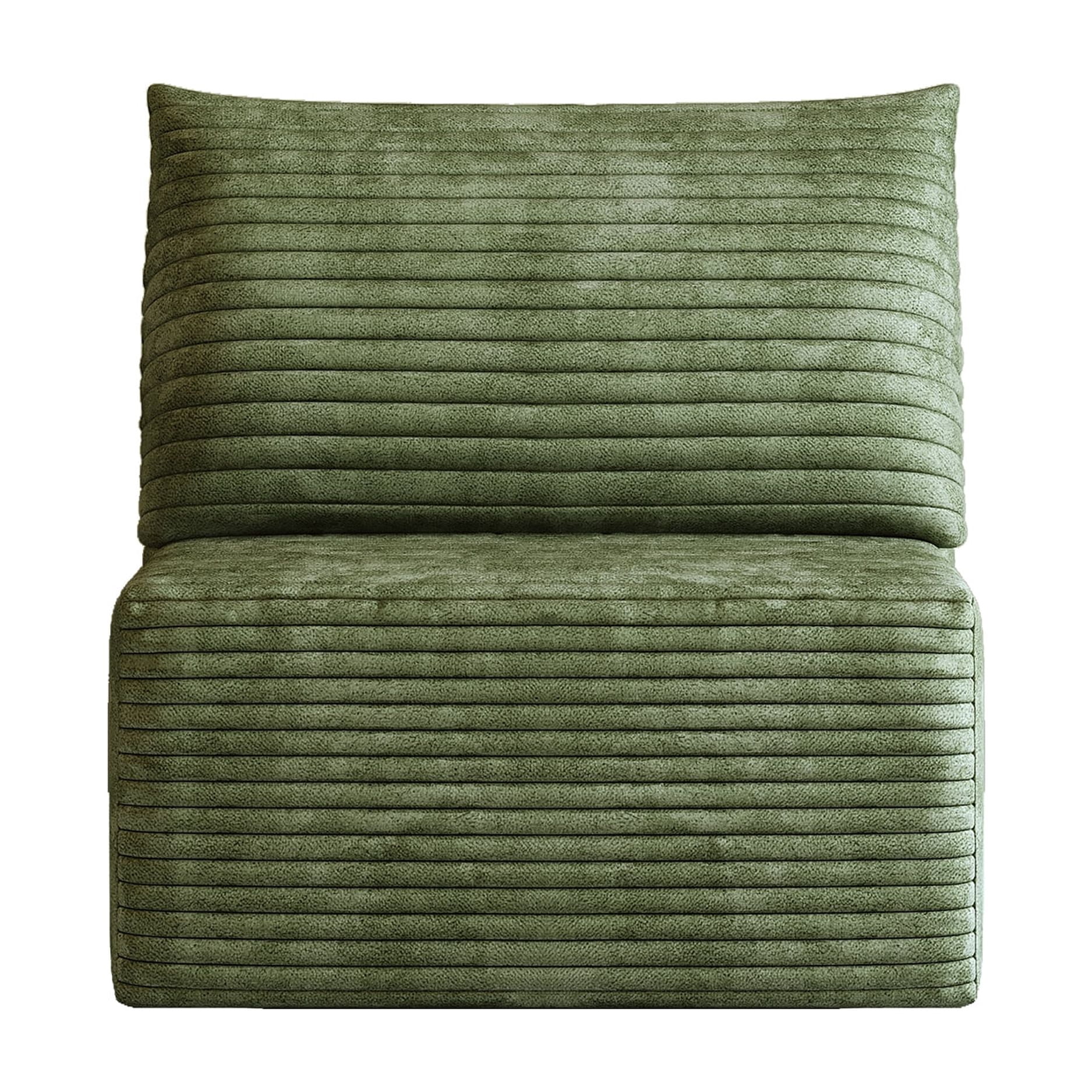 1 Seater Modular Corduroy Sofa, No Assembly Required High Resilience Sponge Single Cloud Couch for Living Room Apartment Bedroom