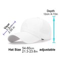thumbnail image 3 of Spring Summer Outdoor Quick Drying Fabric Sports Hats Men's Women's Lightweight Breathable Mesh Caps Baseball Caps for Men Adjustable Bedroom Records Hat Notch Gear Hat Nice Top Hat Vs Headband, 3 of 3