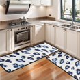 thumbnail image 3 of Kitchen Rugs Sets Of 2,White and Blue Of Leopard Print Anti Fatigue Kitchen Mat Rugs Non Slip Washable,Decorative Kitchen Floor Mats for Kitchen,Sink,Laundry,17"x47"+17"x47", 3 of 5