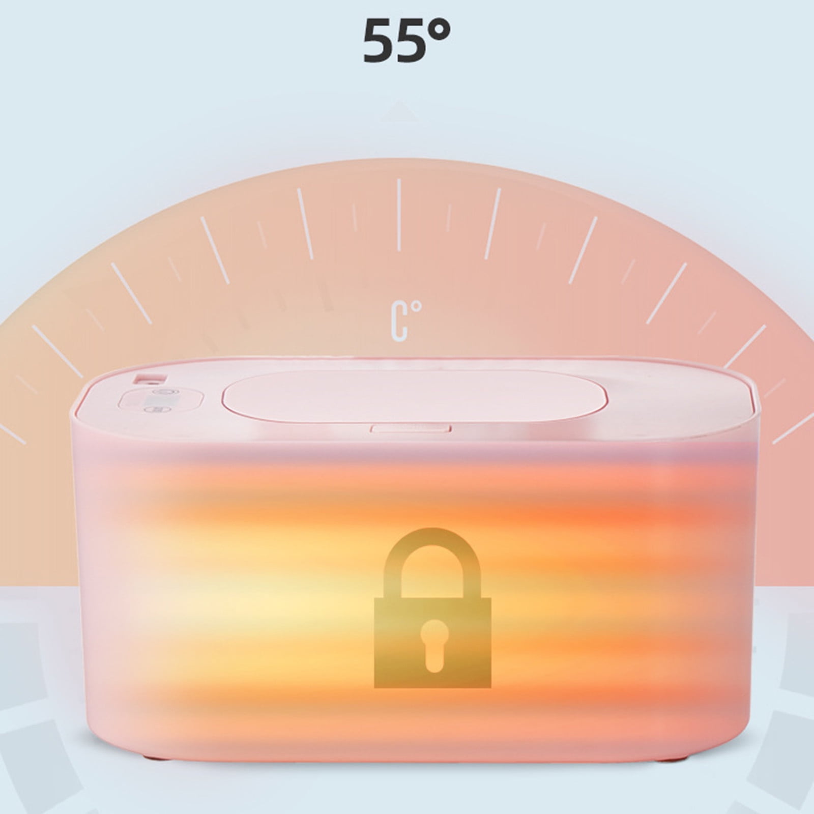 Portable USB-Powered Wet Wipe Heater with Adjustable Temperature Control, and Large Capacity Dispenser Box for Personal Use, Ideal for Sensitive Skin Care and Home Office Travel Essentials