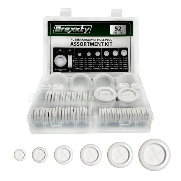 Kit de arandelas de goma Brexxty, 52 piezas, para automoción y ferretería