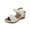 Beige, variant on Sandals for Women Cut Out Design Breathable Buckle Strap Elevated Wedge Sandals Comfortable Thick Sole Open Toe Everyday Casual