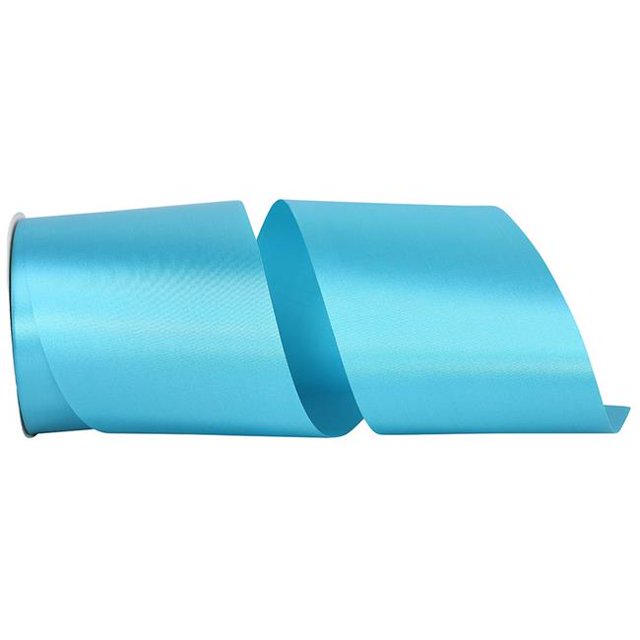 Reliant Ribbon 4700-913-10K 4 in. 50 Yards Single Face Satin Allure Ribbon, Turquoise