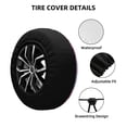 thumbnail image 4 of Easygdp Pink Donuts Automobile Tire Dust Cover, 14-17in Spare Tire Cover Universal Fit for Trailer, Car, Truck, SUV, Jeep - 17 inch, 4 of 9