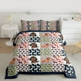thumbnail image 2 of Homewish Kawaii Cartoon Dachshund Queen Comforter Set for Kid, Vintage Buffalo Patchwork Bedding Sets, Cute Dog Pug Reversible Bedding Comforter Set, Luxury Bedroom Decor, 3pcs, 2 of 8