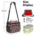 thumbnail image 6 of Lunch Box Pioneer Flower Floral Print Pattern Insulated Lunch Bag for Women Men,Medium Leakproof Lunchbox Cooler Bag Adjustable Strap,10 X 6.7 X 8 Inches, 6 of 6