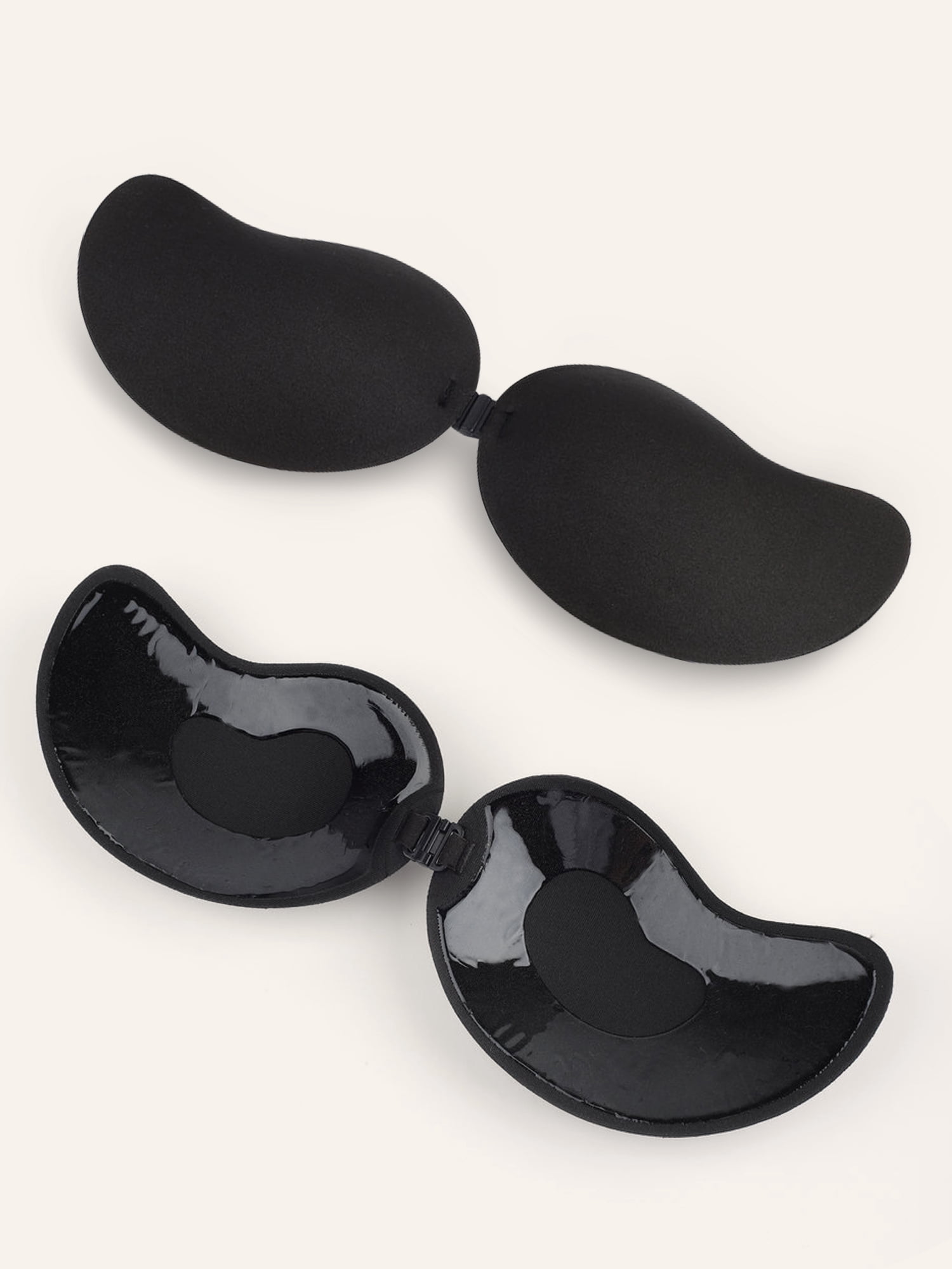 Unique Bargains Women's Push Up Nipple Covers Silicone Adhesive Bras Medium Black