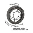 thumbnail image 2 of VEVOR Drain Cleaning Cable 75 Feet x 3/8 Inch Solid Sewer Core Cable Drain Auger Cable Cleaner Snake Clog Pipe, Includes Two Sets of Cutters In Different Shapes, 2 of 9