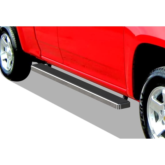 2004-2012 Chevy Colorado Extended Cab 2004-2012 GMC Canyon Extended Cab Hairline Finish 5 Inch Door to Door Side Bar Side Step Running Board