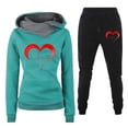 thumbnail image 1 of Ensemble de Mode Décontractée pour Femmes Pull à Capuche Imprimé Uni Pantalon, 1 of 1