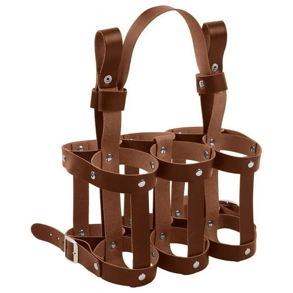 Bicycle Beer Bottle Holder, Leather Drink Holder, Outdoor Beer Water Bottle Holder, Brown