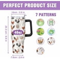 thumbnail image 2 of Chicken Water Bottle Spill Proof Hen Rooster Tumbler with Handle and Straw Lid Double Wall Insulated Stainless Steel Tumbler Coffee Mug Gift for Men Women Travel Cup for Car (Eggs, 40OZ), 2 of 6