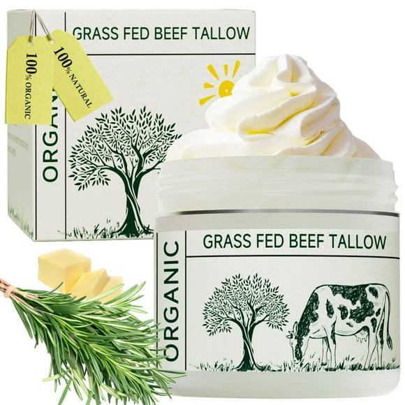 Crema facial humectante mkzea Tallow 100% orgánica de sebo de res